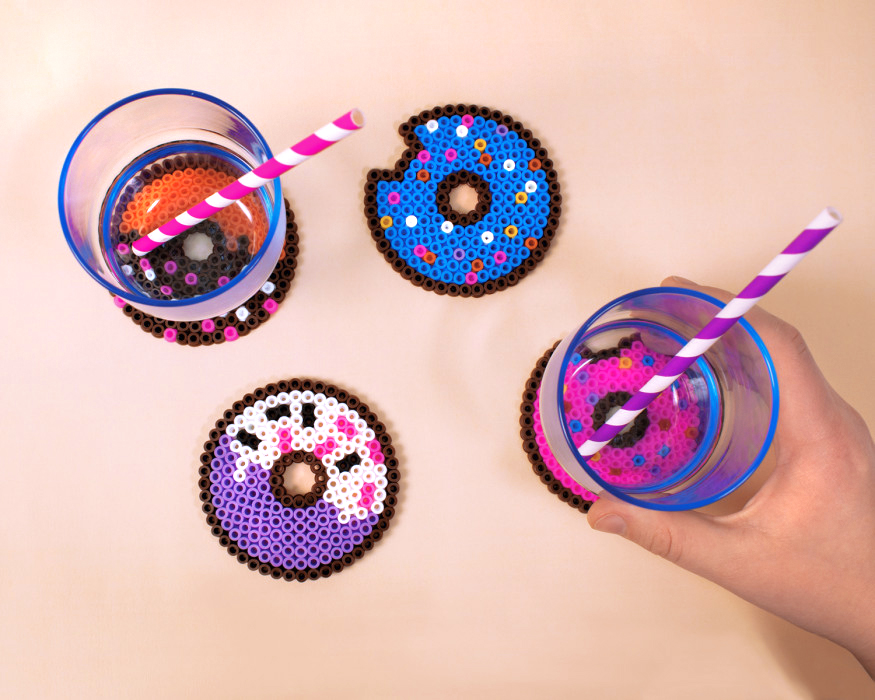 Doughnut party coasters